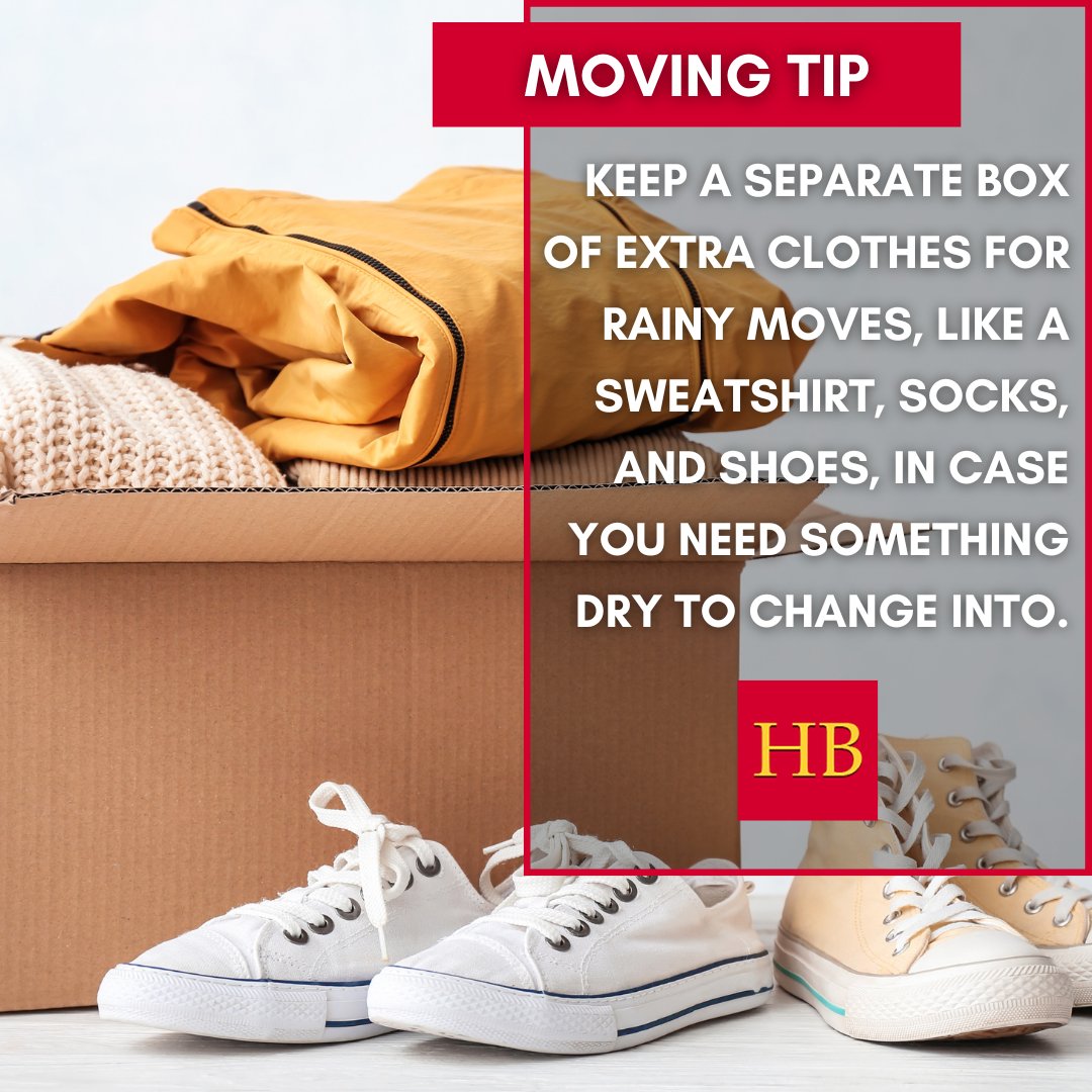 HansenBros's tweet photo. Pack dry clothes in case you get soaked when moving out. You'll thank yourself later! #tip #moving #seattle #realestate https://t.co/nQXB4JWWuE