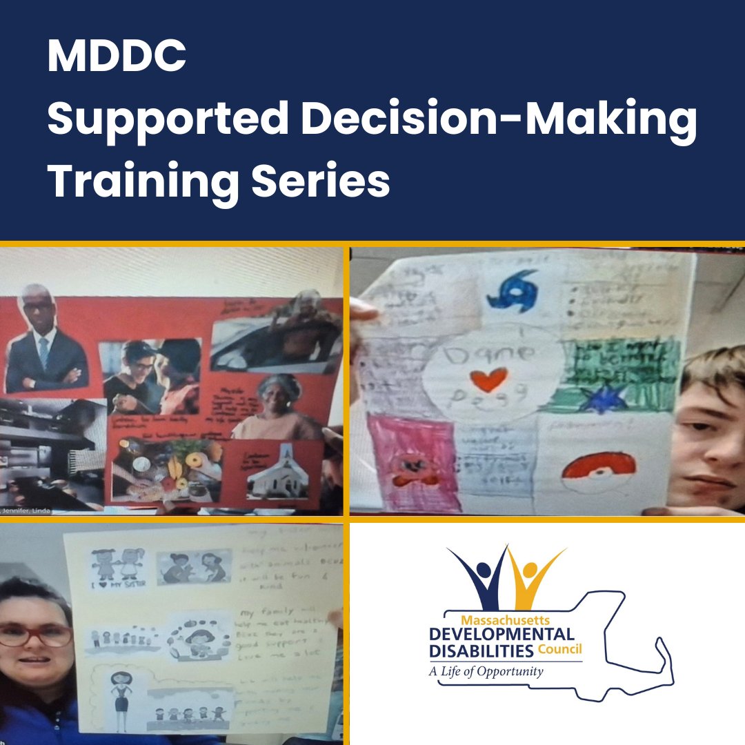 Mass. Developmental Disabilities Council (@ma_ddc) on Twitter photo The MDDC recently ran two training series on Supported Decision-Making (SDM), the newest addition to our course line up!
To learn more about this training and others offered by the MDDC, please contact Lee Larriu: (617) 770-7676 ext. 118 or Lee.Larriu@mass.gov The MDDC recently ran two training series on Supported Decision-Making (SDM), the newest addition to our course line up!
To learn more about this training and others offered by the MDDC, please contact Lee Larriu: (617) 770-7676 ext. 118 or Lee.Larriu@mass.gov
