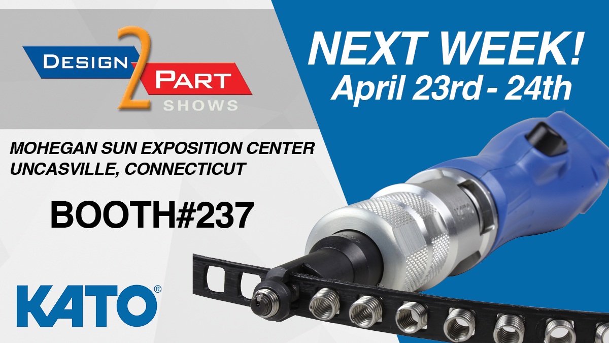 KATO Fastening (@katofastening) on Twitter photo ✈️We're heading to the <a href="/Design2Part/">Design-2-Part Shows</a> Show in Uncasville, Connecticut on April 23–24! Come find us at booth #237 with our friends from bisco and get hands-on experience with the KFS-30 Cordless driver! Learn more - shorturl.at/T0LzS🔩#fasteners✈️#aerospace 🏭#manufacturing ✈️We're heading to the <a href="/Design2Part/">Design-2-Part Shows</a> Show in Uncasville, Connecticut on April 23–24! Come find us at booth #237 with our friends from bisco and get hands-on experience with the KFS-30 Cordless driver! Learn more - shorturl.at/T0LzS🔩#fasteners✈️#aerospace 🏭#manufacturing