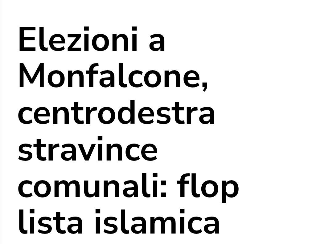 Flop?

Quanti erano gli islamici aventi diritto di voto (maggiorenni e giá con cittadinanza)? Più del 3% della popolazione adulta? Io ne dubito.

Secondo me ha preso la larga maggioranza dei voti islamici espressi.

Malissimo sottovalutare ed archiviare come "flop".