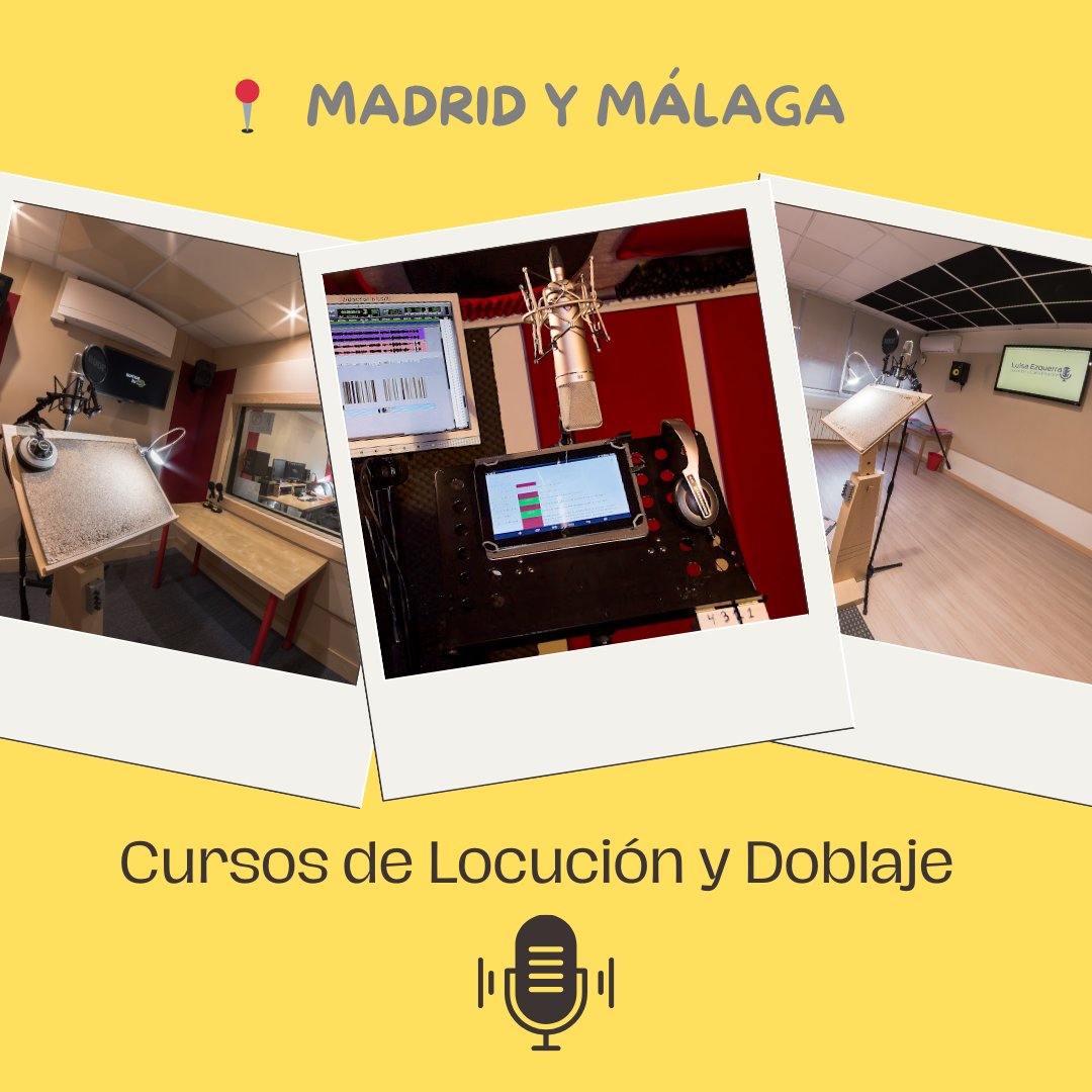 🎙️ ¡Cursos de Locución y Doblaje en Madrid y Málaga!

👉 Formación en estudios reales

🎧 Con profesionales del sector

#Locución #Doblaje #CursosDeVoz #Madrid #Málaga