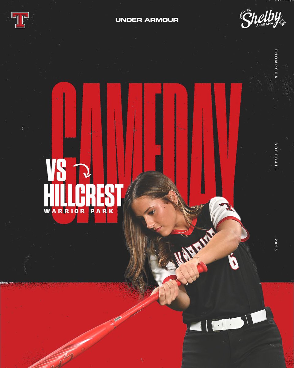 It’s GAMEDAY 🥎 Catch the Warriors at home today in area play as they take on Hillcrest!

📍Thompson High School
⏰ Varsity - 4:30 JV - 6:30
🆚 Hillcrest
🎟️Gofan.co