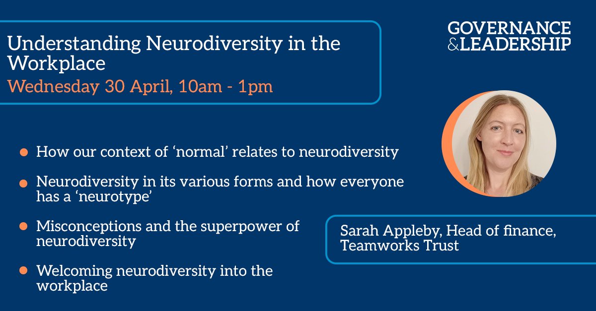 Create a charity culture in which all neurotypes feel supported by attending our upcoming training course - Understanding Neurodiversity in the Workplace.

🗓️ 30 April
⏰ 10am-1pm
💻 Zoom

Find out more and book your place at civilsociety.co.uk/training/under…