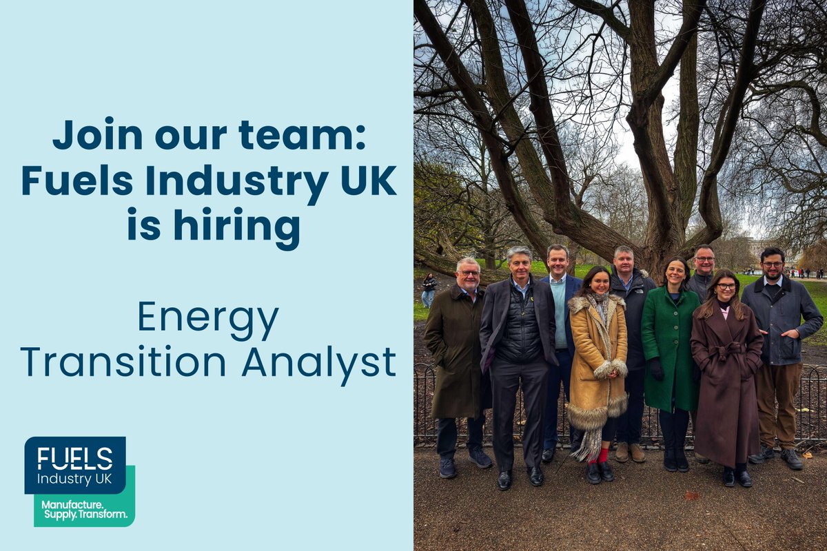 We are seeking an Energy Transition Analyst to join us at Fuels Industry UK. Applications close 28th April. For more information on the role and our organisation please click here: lnkd.in/grwuFDSs