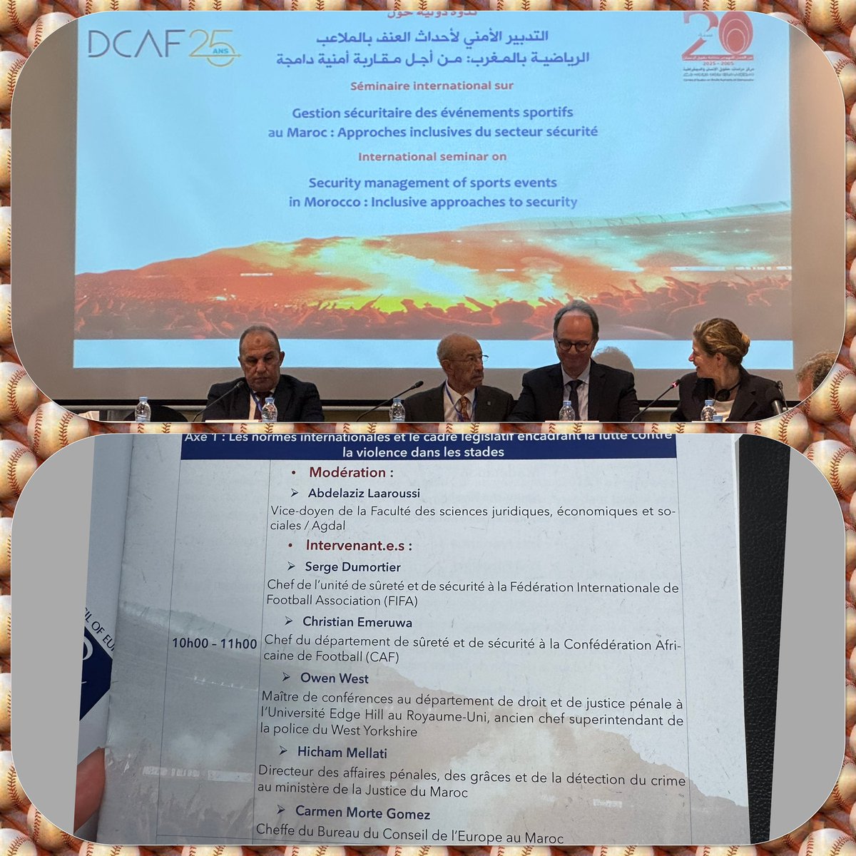 Ravie d’avoir participé au Seminaire int’l s/ gestion sécuritaire des événements sportifs au 🇲🇦, avec  présentation sur Conv St Denis @COE sur approche intégrée sécurité, sûreté et services lors des matches de football et autres manifs. sportives   <a href="/CoE_Sports/">Council of Europe Sport</a>  <a href="/DCAF_Geneva/">DCAF HQ</a>