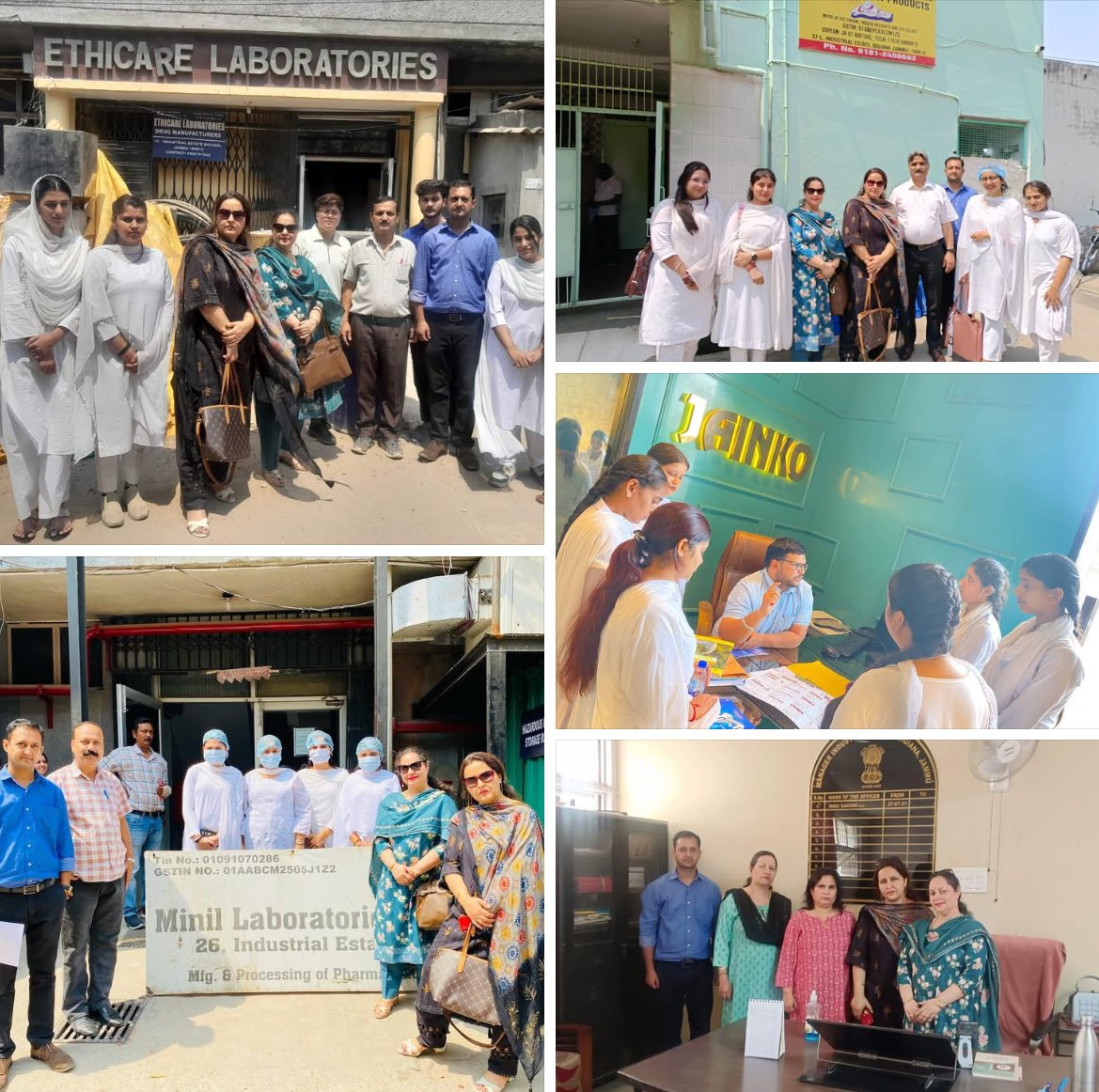 Internship programme of students of Govt women polytechnic college Jammu conducted in industrial units  at Industrial estate Digiana Jammu by DIC Jammu.