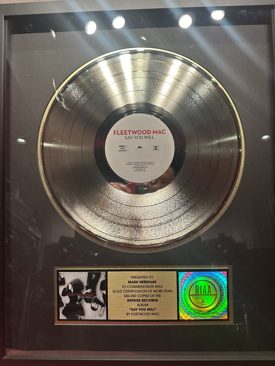 A photo taken at the end of mastering the album 'Say You Will' w/ <a href="/fleetwoodmac/">Fleetwood Mac</a> , released today on April 15th (2003)! It was great to work with the band on this album &amp; you can hear all the songs here! music.apple.com/us/album/say-y…