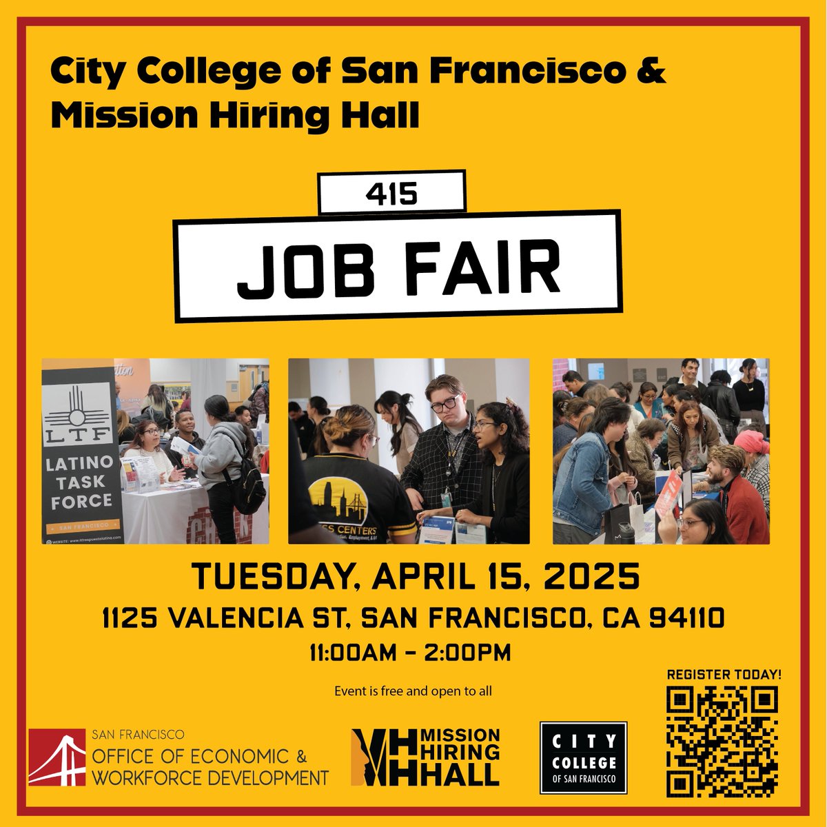 SFPD Recruitment (@joinsfpd) on Twitter photo 415 JOB FAIR: The SFPD Recruitment Unit will be at the <a href="/OfficialCCSF/">City College of San Francisco</a> 415 Day Job Fair! The event starts at 11 AM at 1125 Valencia Street and is free and open to all.
It's not too late to register today by visiting tinyurl.com/3afs432j. 415 JOB FAIR: The SFPD Recruitment Unit will be at the <a href="/OfficialCCSF/">City College of San Francisco</a> 415 Day Job Fair! The event starts at 11 AM at 1125 Valencia Street and is free and open to all.
It's not too late to register today by visiting tinyurl.com/3afs432j.