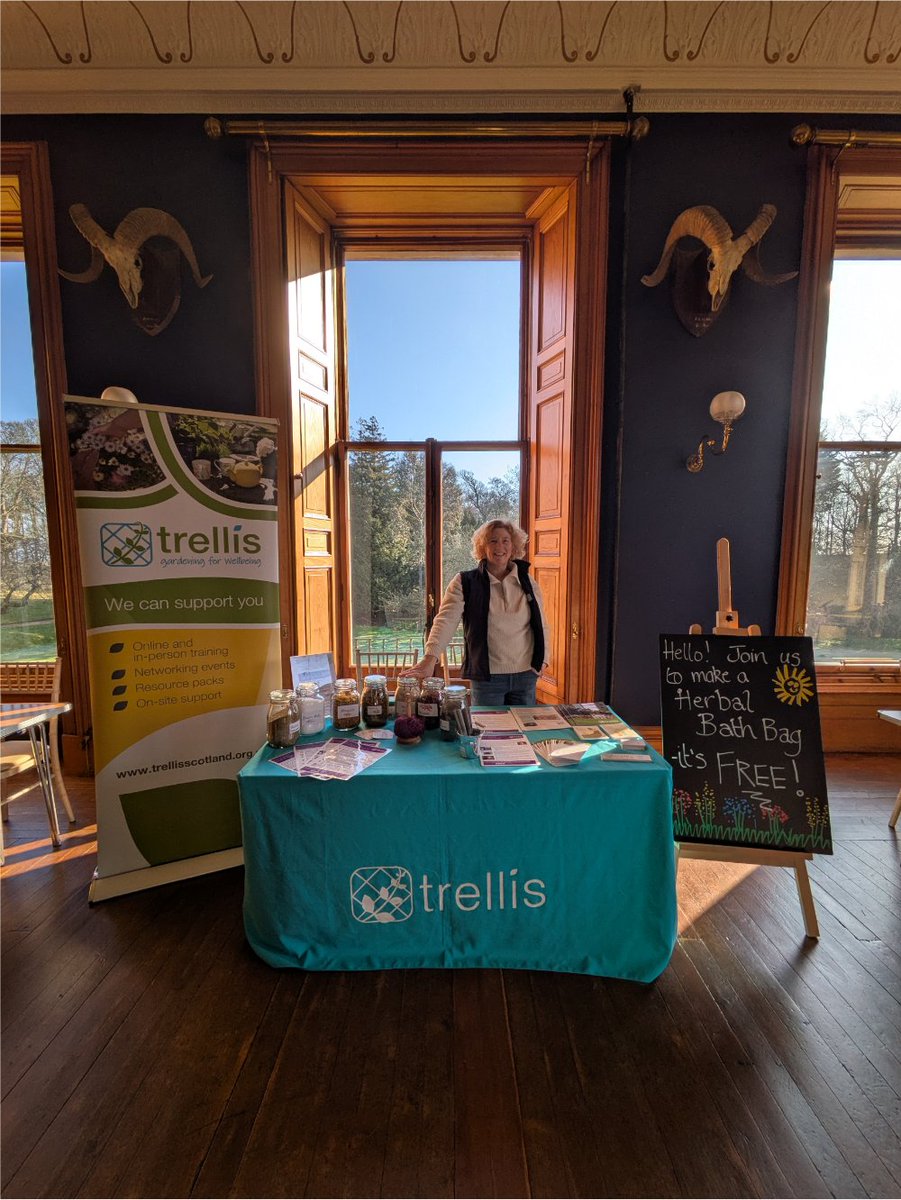 Trellis attended the Discover Scottish Gardens Tourism conference in March at Cambo House and Gardens.

It was great to have so many visitors to our stall and enjoy our herbal bath bags activity.
