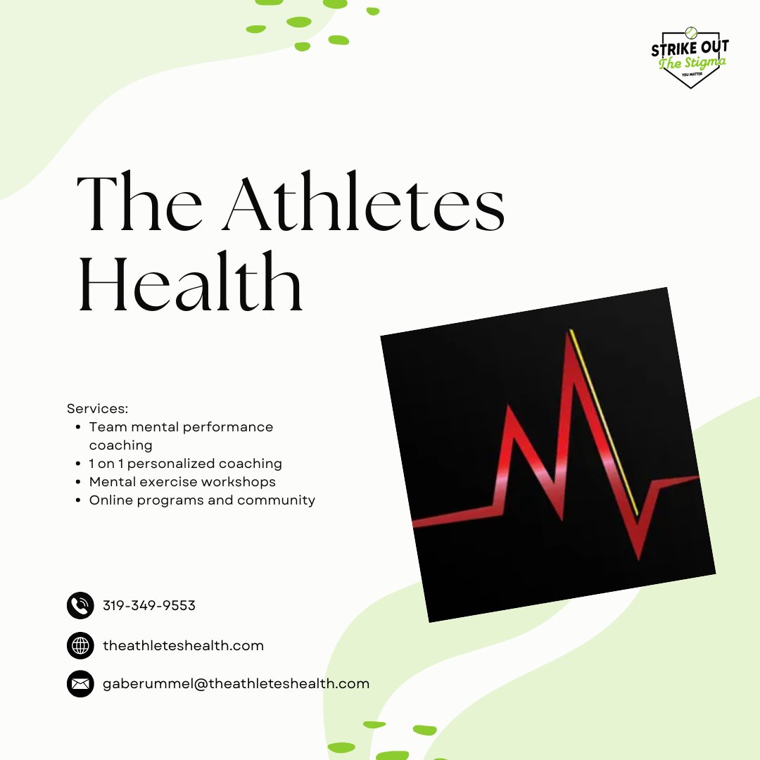 StrikeStigma's tweet image. We want to highlight some of the community resources that will be attending our 2025 event - and who better to start with than those that provide mental health services for athletes?
Make sure to check out these resources on May 12th!
#strikeoutthestigma