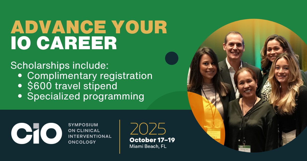 The IO Meeting (@cio_oncology) on Twitter photo Residents & fellows: apply now for a #CIO2025 scholarship!
Scholarships include free reg, $600 travel stipend & specialized programming. Learn more: hubs.ly/Q03hrJ0b0
<a href="/docTPlive/">Tino Peña</a> <a href="/DieHCCDie/">Ed Kim</a> <a href="/Gina_Landinez_/">Gina Landinez</a> <a href="/abijaoudehn/">Nadine Abi-Jaoudeh</a> Residents & fellows: apply now for a #CIO2025 scholarship!
Scholarships include free reg, $600 travel stipend & specialized programming. Learn more: hubs.ly/Q03hrJ0b0
<a href="/docTPlive/">Tino Peña</a> <a href="/DieHCCDie/">Ed Kim</a> <a href="/Gina_Landinez_/">Gina Landinez</a> <a href="/abijaoudehn/">Nadine Abi-Jaoudeh</a>
