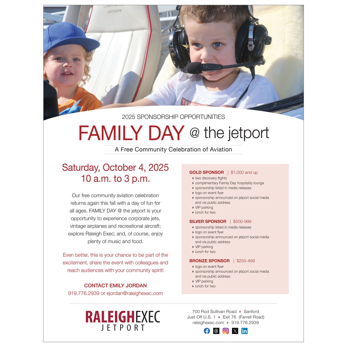 YOUR ORGANIZATION CAN BE PART OF FAMILY DAY '25!  Our free, regional aviation festival returns on Saturday, October 4. It's a day of fun for all ages featuring corporate jets, vintage airplanes, recreational aircraft, demonstrations and more — and YOU can help make it all happen!
