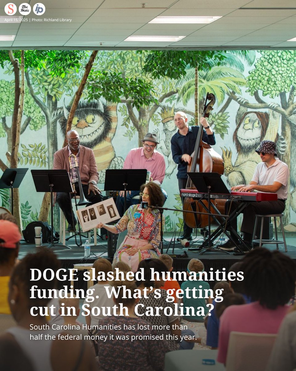 thestate's tweet photo. South Carolina Humanities, which helps fund museum displays, festivals and more across the state, has lost more than half the federal money it was promised this year.
Read here: https://t.co/N4LzvjyMO9 https://t.co/0aPhEX1aFL