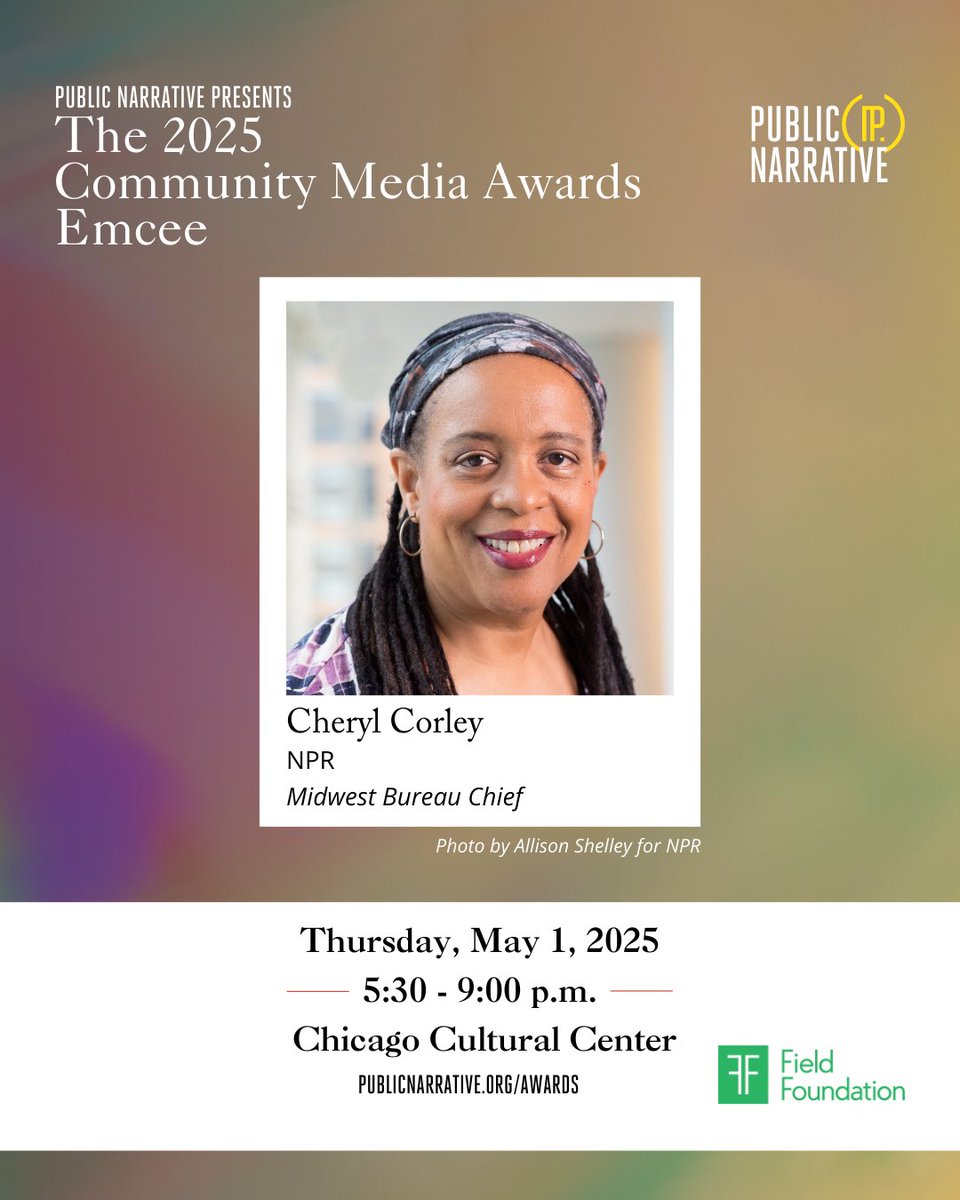 🎉The 30th Annual Community Media Awards are coming up in just a few weeks! 

We’re excited to welcome Cheryl Corley back as this year’s emcee. 

Don’t forget to get your tickets for this memorable night!
➡ bit.ly/40XvH2U

#CommunityMediaAwards
#TerkelCircle