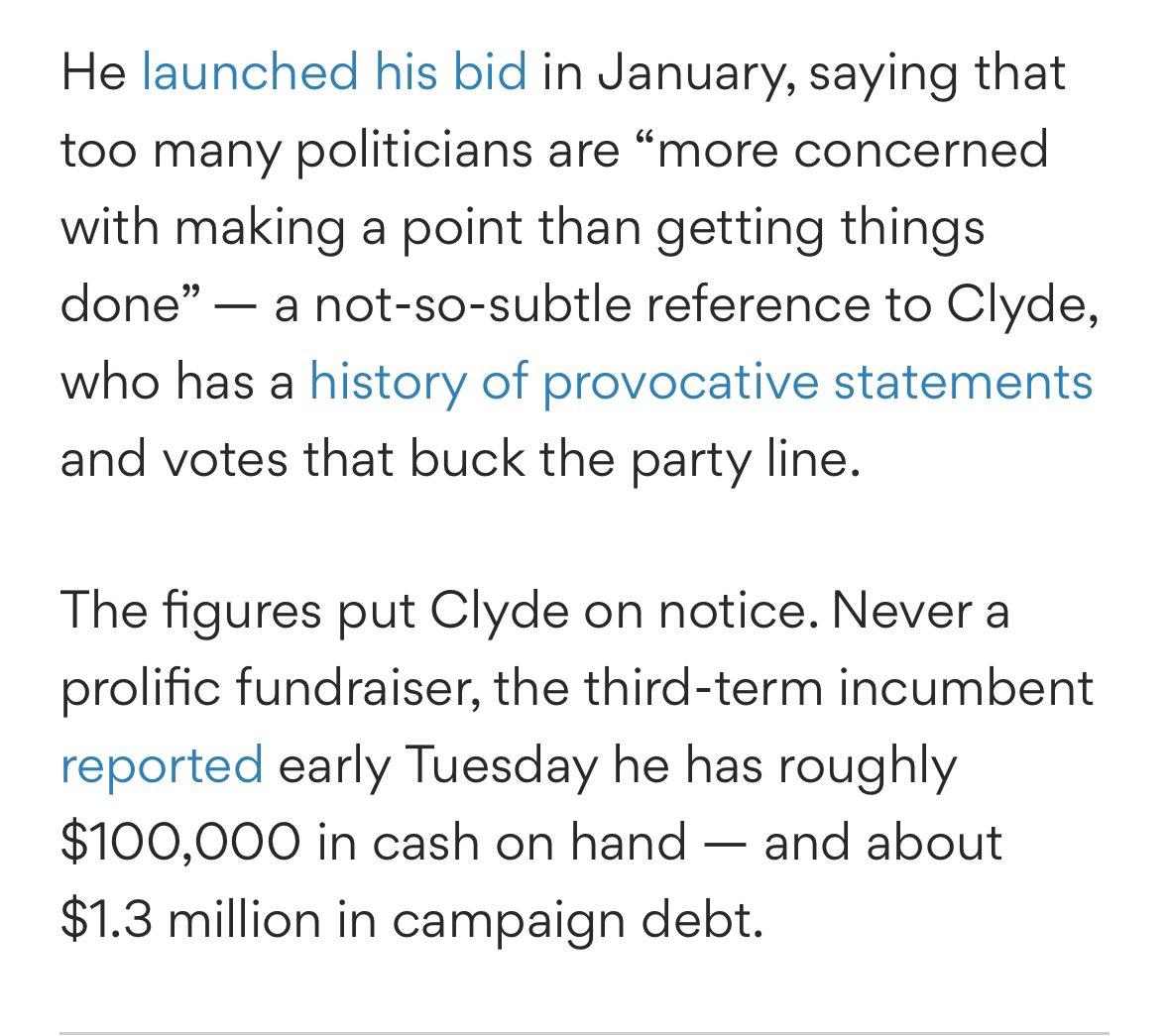 More from the <a href="/PoliticallyGa/">Politically Georgia Podcast</a> newsletter: An ultraconservative Georgia Republican House member is facing a legit threat. #gapol