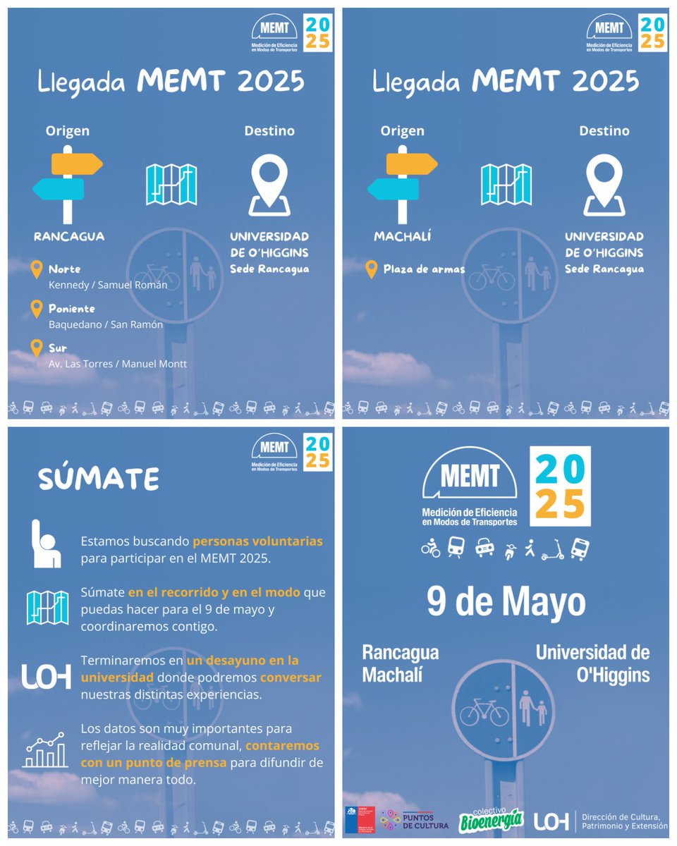 Buenos días! Estamos buscando voluntarios para la medición de eficiencia de modos de transporte 2025 (MEMT). 
A continuación dejamos el link de inscripción 
docs.google.com/forms/d/e/1FAI…