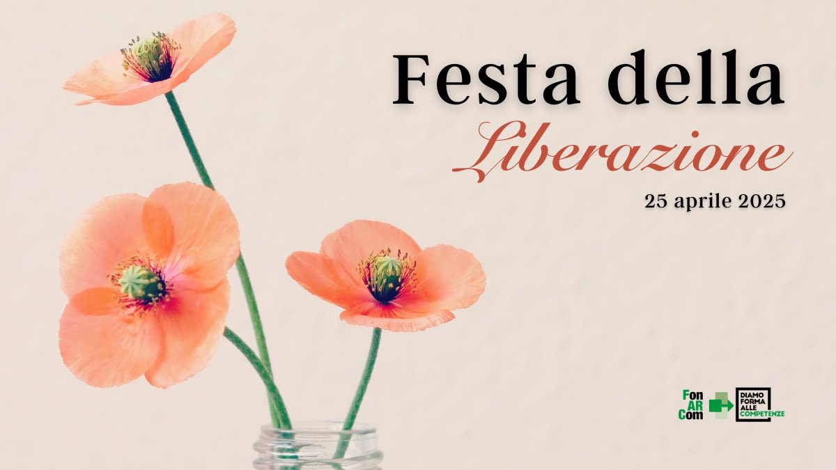 In questo giorno in cui celebriamo la libertà, vogliamo ricordarvi il valore della formazione continua come leva per un futuro più inclusivo e consapevole.

Buon #25Aprile!

#Liberazione #FestaDellaLiberazione
