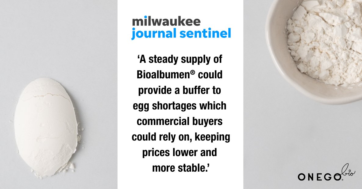 Onego Bio (@onego_bio) on Twitter photo Thank you <a href="/journalsentinel/">Journal Sentinel</a> for the thoughtful coverage of our future in Wisconsin 🌟
Jefferson County is an ideal home for scaling #Bioalbumen® thanks to its agricultural roots, strong innovation ecosystem, and growing biotech presence.
Read here: eu.jsonline.com/story/money/bu… Thank you <a href="/journalsentinel/">Journal Sentinel</a> for the thoughtful coverage of our future in Wisconsin 🌟
Jefferson County is an ideal home for scaling #Bioalbumen® thanks to its agricultural roots, strong innovation ecosystem, and growing biotech presence.
Read here: eu.jsonline.com/story/money/bu…
