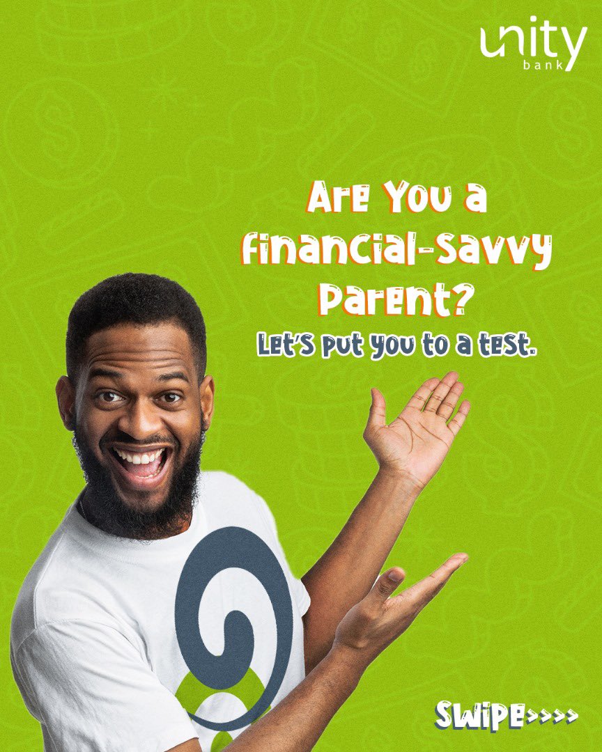 UnityBankPlc's tweet photo. Are you raising a money-smart kid or just hoping for the best?

Swipe left to put your parenting skills to the test and find out how financially savvy you really are!

Tell us your responses in the comments — we’d love to know. 

#UnityKids
 #FinancialLiteracy
 #SucceedingTogether