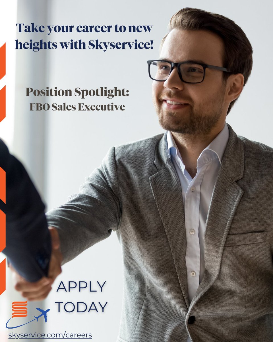 Grow your career in aviation as part of our team of dedicated professionals! Apply at hubs.li/Q03gm4R60

#hiring #bizav #recruitment #jobopenings #sales #FBO #pilots #AMEs #privatejet #aviation #charter