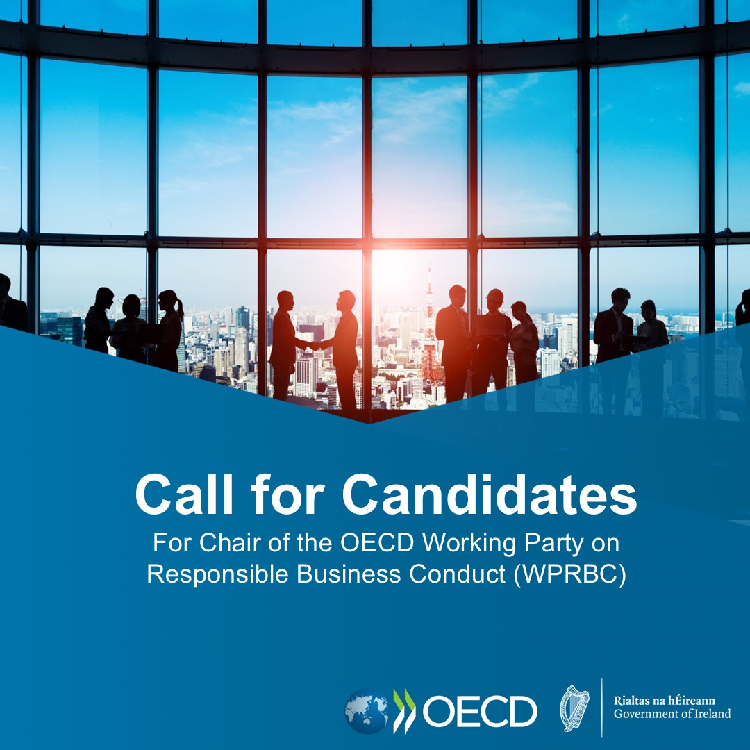 Department of Enterprise, Trade and Employment (@deptenterprise) on Twitter photo 📢 Call for Candidates! The <a href="/OECD/">OECD ➡️ Better Policies for Better Lives</a> Working Party on Responsible Business Conduct (WPRBC) is seeking an outstanding individual to become its next Chair from January 2026!
Find out more 👉 oecd.org/content/dam/oe… 📢 Call for Candidates! The <a href="/OECD/">OECD ➡️ Better Policies for Better Lives</a> Working Party on Responsible Business Conduct (WPRBC) is seeking an outstanding individual to become its next Chair from January 2026!
Find out more 👉 oecd.org/content/dam/oe…
