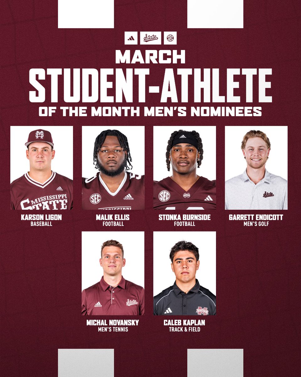 Your March student-athletes of the month are:  

𝐂𝐡𝐚𝐧𝐝𝐥𝐞𝐫 𝐏𝐫𝐚𝐭𝐞𝐫 &amp; 𝐓𝐫𝐞𝐯𝐢𝐨𝐧 𝐖𝐢𝐥𝐥𝐢𝐚𝐦𝐬 

Congrats to all of our student-athletes who are putting the work into both parts of their title 🤝

#HailState 🐶