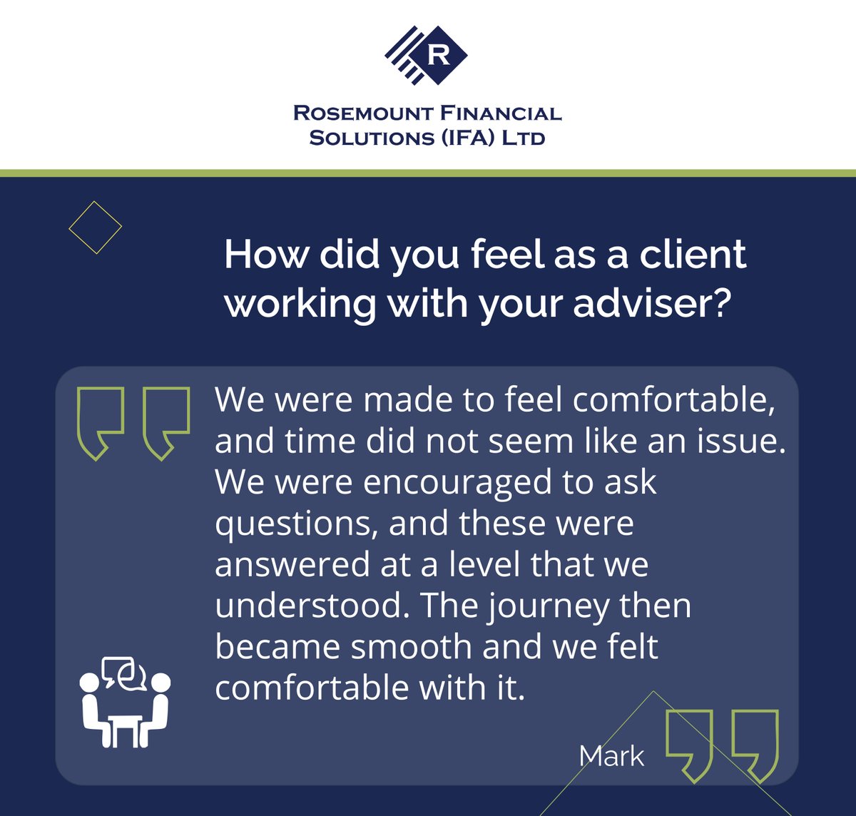 Importance of an Adviser

We sat down with one of our advisers' clients to talk about their professional relationship, and why it is important to have an adviser.

They spoke about the assistance they were provided with decision making, and the honest conversations they had.