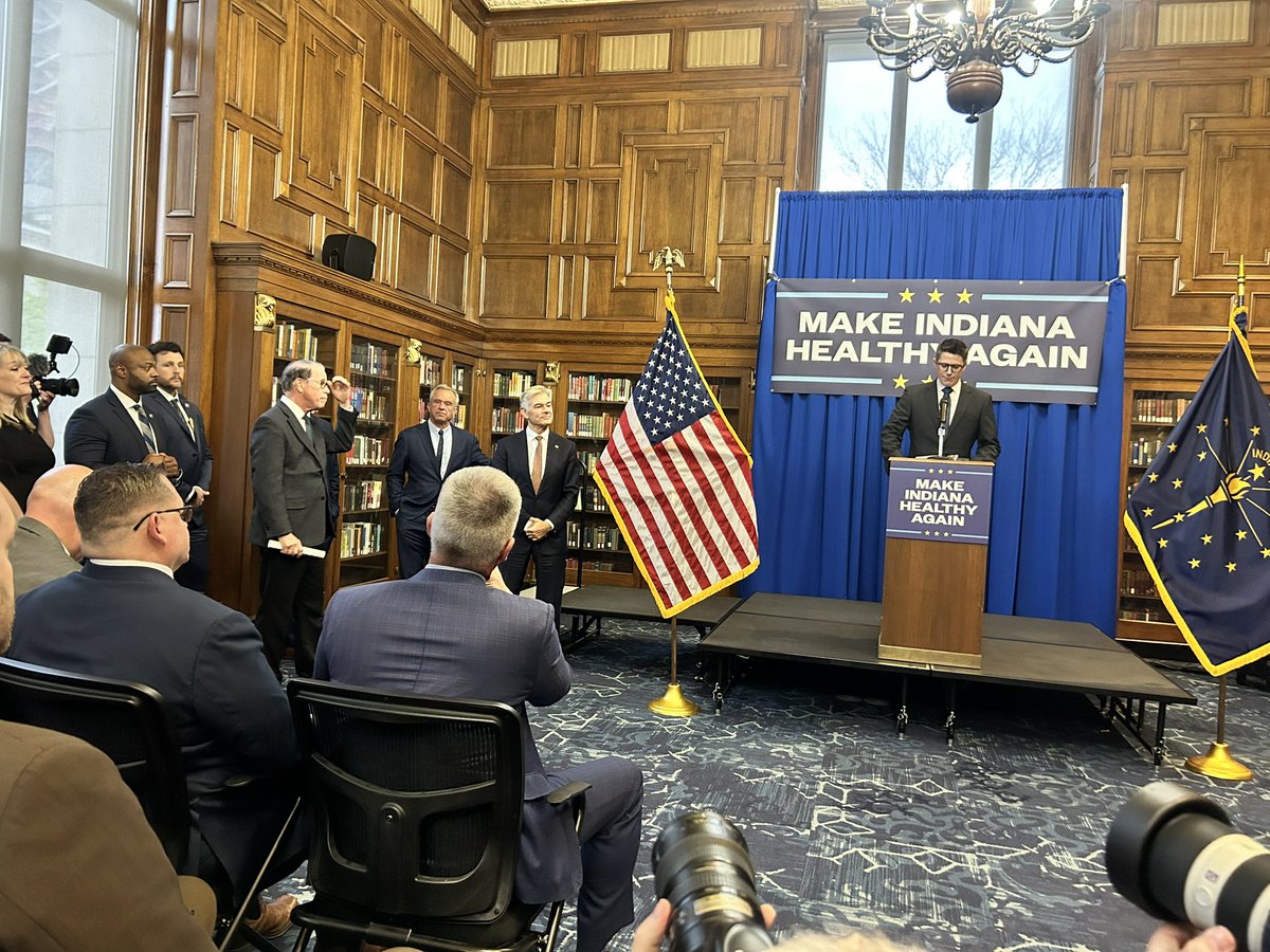 Hannah Adamson TV (@hannah__adamson) on Twitter photo BREAKING: <a href="/GovBraun/">Governor Mike Braun</a>, <a href="/SecKennedy/">Secretary Kennedy</a>, and <a href="/DrOz/">Dr. Mehmet Oz</a> are announcing a “Make Indiana Healthy Again” initiative. We’ll have a full recap of today’s announcement at 5 and 6.
<a href="/FOX59/">FOX59 News</a> | <a href="/CBS4Indy/">CBS4 Indy</a> BREAKING: <a href="/GovBraun/">Governor Mike Braun</a>, <a href="/SecKennedy/">Secretary Kennedy</a>, and <a href="/DrOz/">Dr. Mehmet Oz</a> are announcing a “Make Indiana Healthy Again” initiative. We’ll have a full recap of today’s announcement at 5 and 6.
<a href="/FOX59/">FOX59 News</a> | <a href="/CBS4Indy/">CBS4 Indy</a>