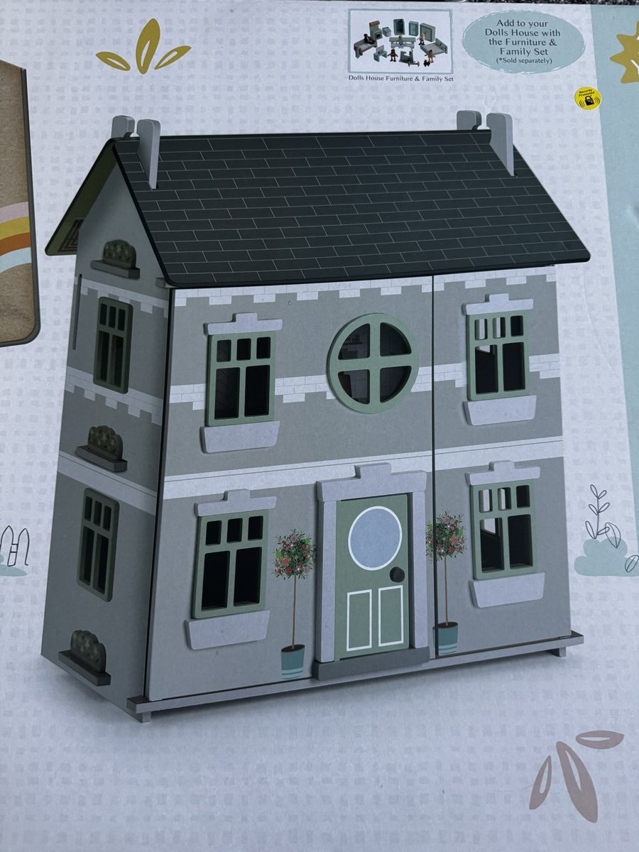 haychex's tweet photo. @Morrisons my daughter received the wooden dolls house for a present but there is a manufacturing fault with the front panel, is there anyway I could get a replacement panel? It’s upside down! https://t.co/LjmEFOtGOD