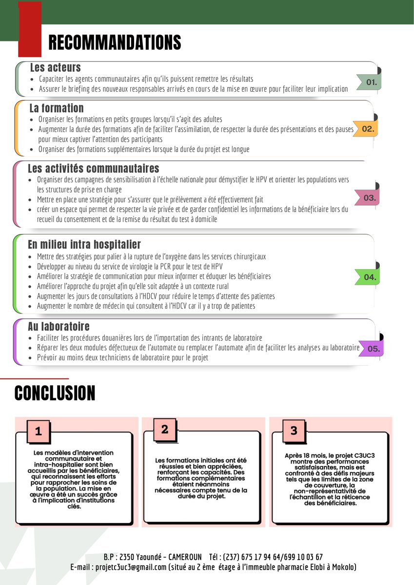 Projet C3UC3 (@projetc3uc3) on Twitter photo L'évaluation à mi-parcours du <a href="/ProjetC3UC3/">Projet C3UC3</a> avait pour objectif d'apprécier les processus et les résultats afin de fournir aux acteurs les infos sur les progrès, les contraintes et les leçons apprises. Elle met en exergue des résultats importants et des recommandations claires 👇 L'évaluation à mi-parcours du <a href="/ProjetC3UC3/">Projet C3UC3</a> avait pour objectif d'apprécier les processus et les résultats afin de fournir aux acteurs les infos sur les progrès, les contraintes et les leçons apprises. Elle met en exergue des résultats importants et des recommandations claires 👇