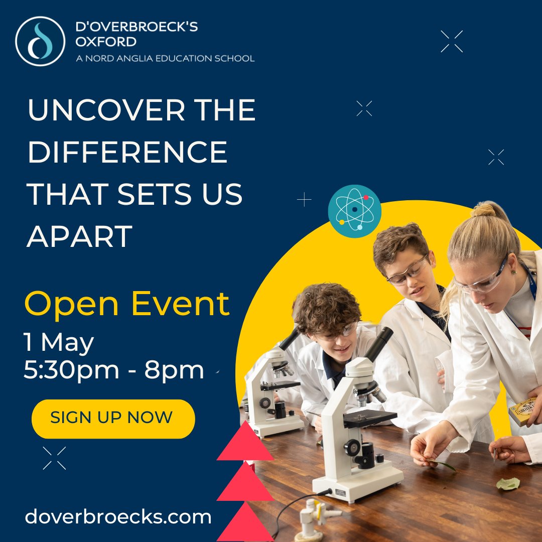 doverbroecks's tweet image. ✨ You're invited to our Open Evening on Wednesday 1 May, 5.30pm – 8.00pm!
Come and explore life at d’Overbroeck’s — discover our vibrant Sixth Form and Senior School, meet our passionate staff: Register here: doverbroecks.com/visit