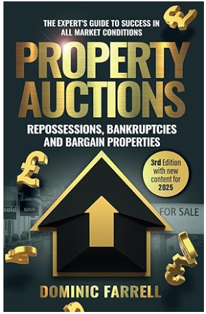 New to buy-to-let or a seasoned investor, Dominic Farrell's 'Property Auctions: Repossessions, Bankruptcies and Bargain Properties' contains the info, insight &amp; guidance you need to improve your skill and profits in any market climate. 
Buy on Amazon: shorturl.at/jxnh3