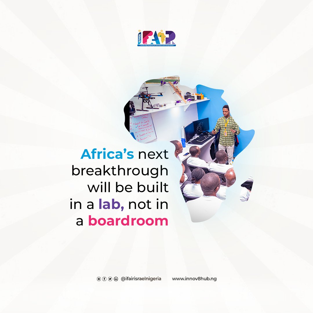 iFAIRIsraelNig's tweet photo. Boardrooms don’t build breakthroughs, the labs do

At iFAIR, ideas don’t just get pitched, they get prototyped. And if you can see this post, you’re already front row to Nigeria’s next big innovations.

Know someone who should be here too? Tag them or share this with them https://t.co/zAC0eP322M