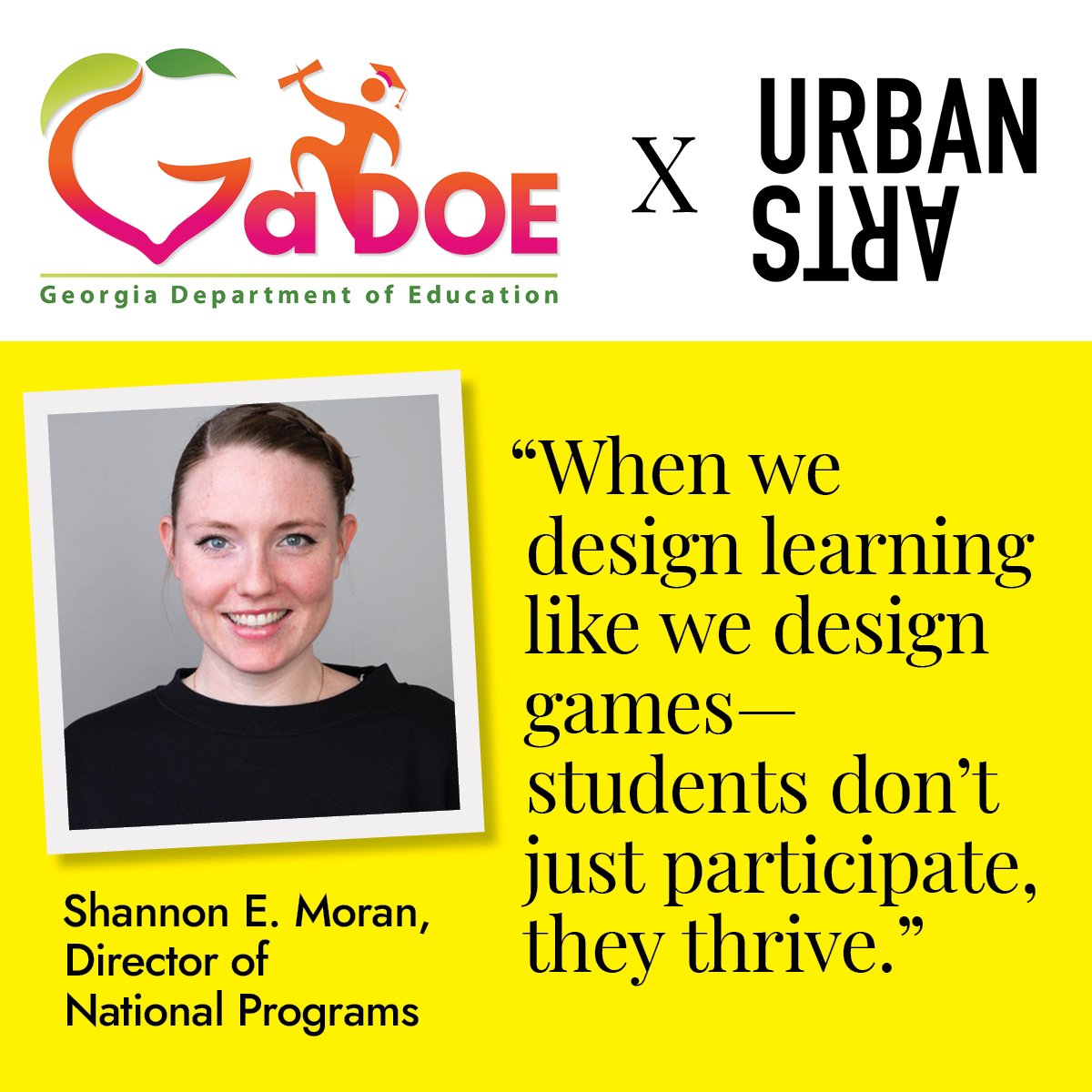 Georgia 🍑 educators! Don't miss out on an immersive virtual session on gamified 👾 education hosted by Georgia Department of Education Computer Science team. Shannon Moran from Urban Arts will join a conversation with incredible speakers from <a href="/playplasmagames/">Plasma Games 👩🏽‍🔬👨🏿‍🔬⚗️</a> <a href="/CEISMC/">CEISMC</a>