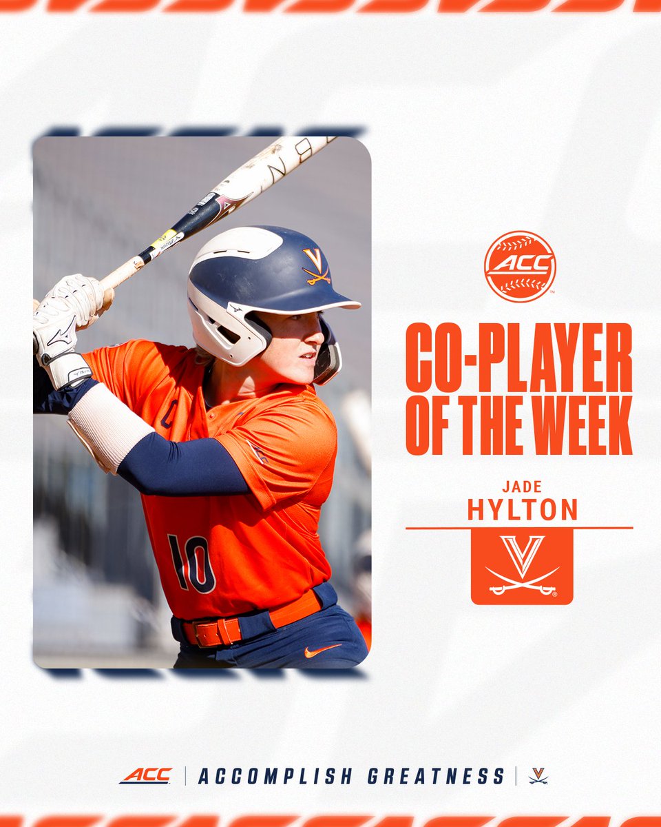 𝑪𝑶-𝑷𝑳𝑨𝒀𝑬𝑹 𝑶𝑭 𝑻𝑯𝑬 𝑾𝑬𝑬𝑲 ✨

Jade Hylton, <a href="/UVASoftball/">Virginia Softball</a> 

🔗 theacc.co/25sbpotw10