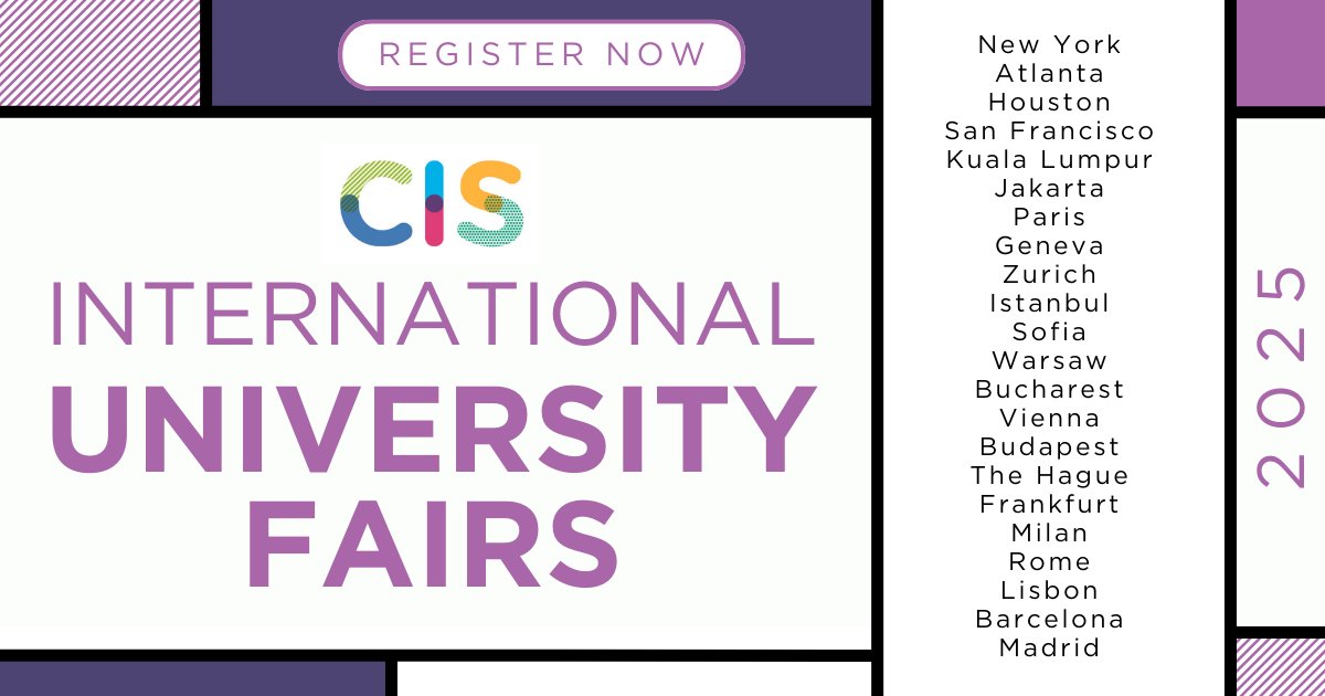 CISEducation's tweet image. Registration is now open for our series of International University Fairs! CIS member universities can register for over 20 fairs supporting your student recruitment in Europe, Asia, and the Americas. Join us at an individual fair or a complete series: bit.ly/4dw0b09