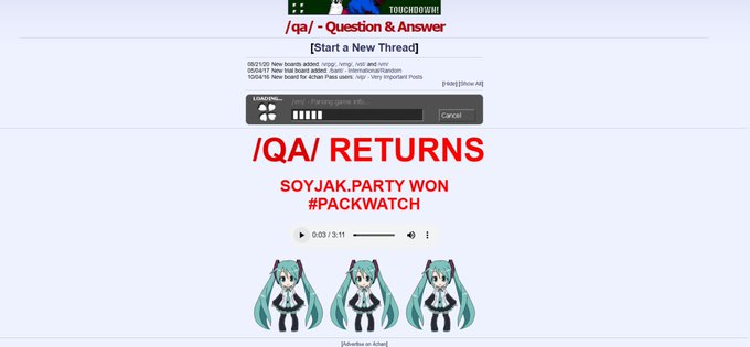DarkWebInformer's tweet image. 4Chan was hacked about 12 hours ago with leaked source code.

https://kiwifarms[.]st/threads/soyjak-party-the-sharty.145349/page-1468#post-21102686