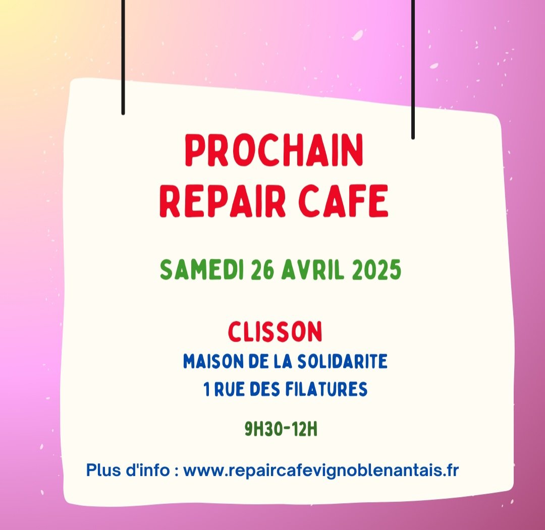 Repair Café du Vignoble nantais tweet media