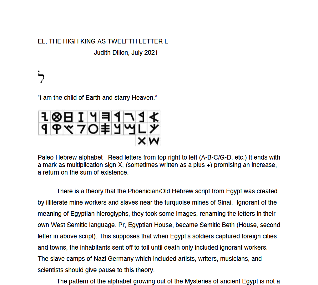 OMEGANON's tweet photo. Someone sent me this terrific link to Judith Dillon's work.  I just read her PDF on El / Lamed / Lam / Lambda so far, and I can already tell I'm going to love reading the rest of her papers.  She even alludes to the 47th Problem of Euclid &amp; Masonry.   https://t.co/17kgVrkqP0 https://t.co/dJcT1xHKkW