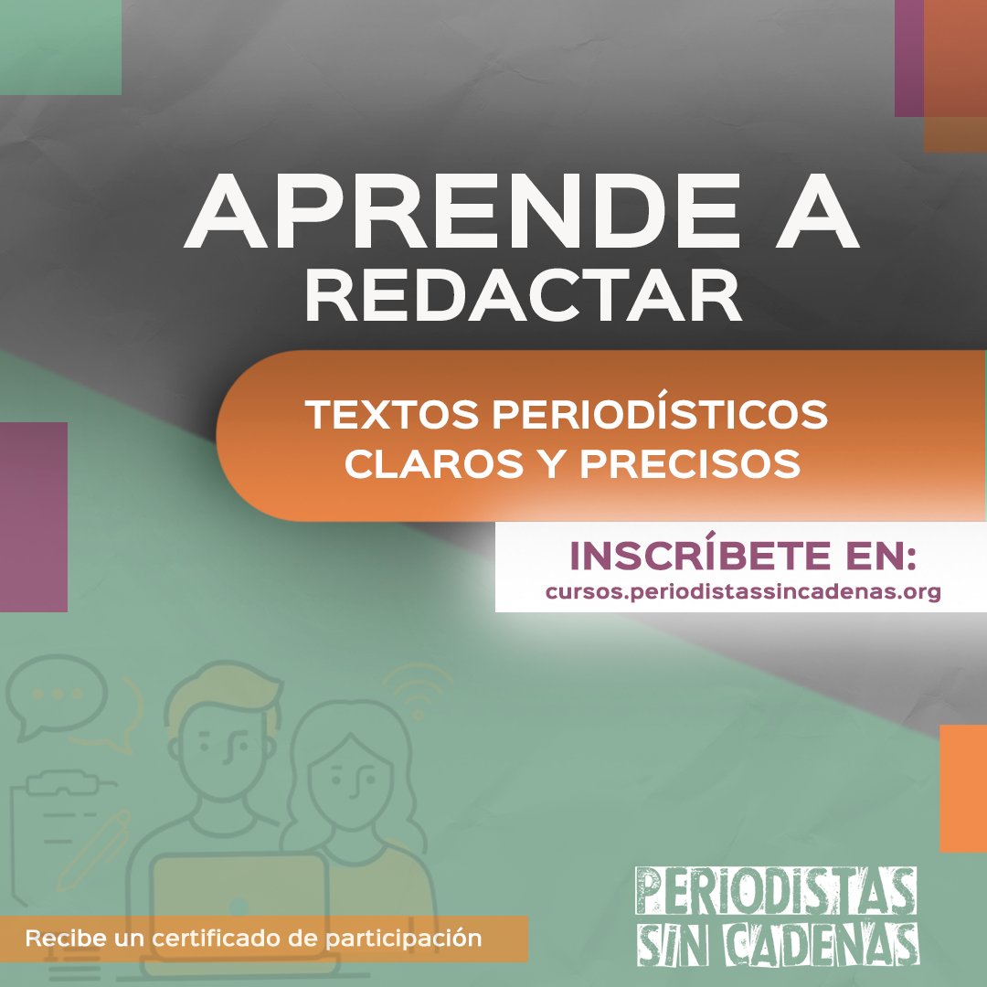 📢 Si estudias comunicación o trabajas como #periodista, este taller es para ti. Aprende con <a href="/eduardovarascar/">Eduardo Varas C</a> sobre el correcto uso del lenguaje escrito para soportes tradicionales y virtuales  llevando tus ideas con claridad a las audiencias. acortar.link/54h9l3