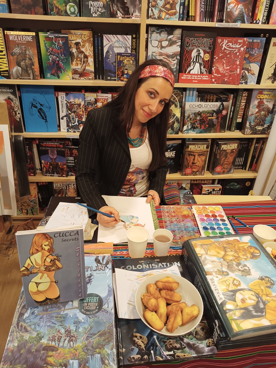 marycry1's tweet photo. à Paris , dédicace à la librairie L’Échappée Bulle...
#bandedessinee #Dedicaces #acquerelle #vincenzocucca #Marycryart #librairie #lechappèebulle #Paris https://t.co/4w3N5yESbi