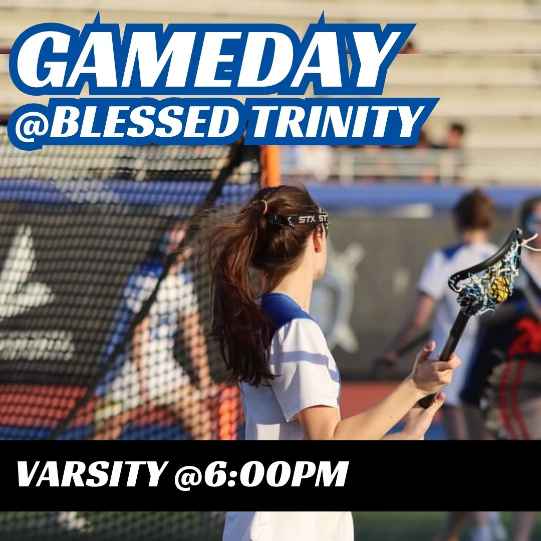 Rise and shine, Knights!! It's GAMEDAY, and your Lady Knights are back from spring break and ready to win! Tonight we are AWAY at Blessed Trinity. Varsity at 6:00 p.m. GO KNIGHTS!! 🥍💙🖤🥍