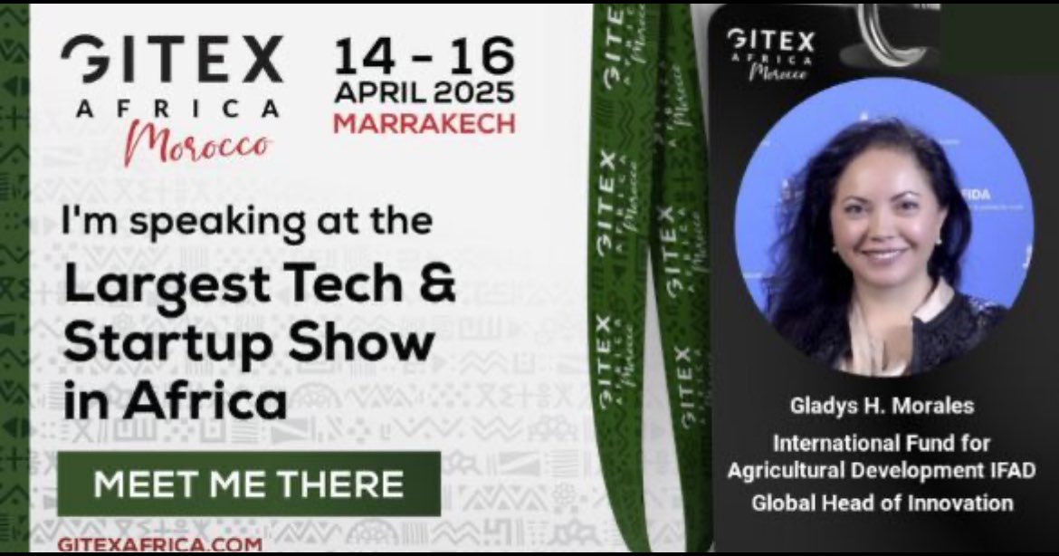 🌍💡 The future of farming is here—and it’s digital.
Join us tomorrow at GITEX AFRICA in Marrakech for a powerful session led by IFAD and partners, where we’ll dive into how #AgroWeb3 is revolutionizing agriculture for smallholder farmers.

📍Don’t miss it!
 🗓️ April 16, 2025 |