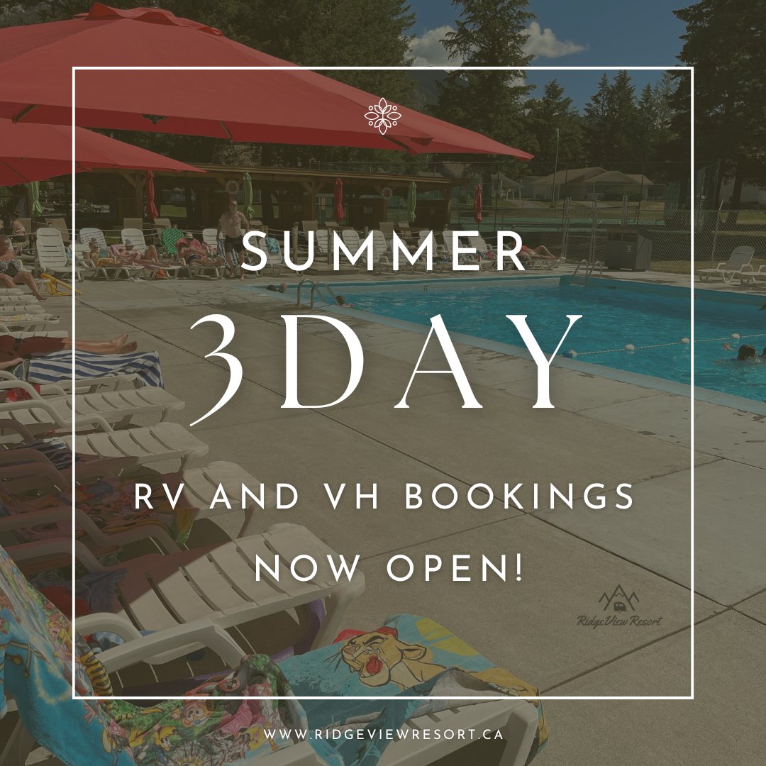3-Day Bookings Are Now Open! Our 3-day booking window is officially open—don’t miss out on your perfect getaway in the mountains! 🌲✨  #RidgeViewResort #HappyPlace #Travelcv #hellobc #radiumhotsprings