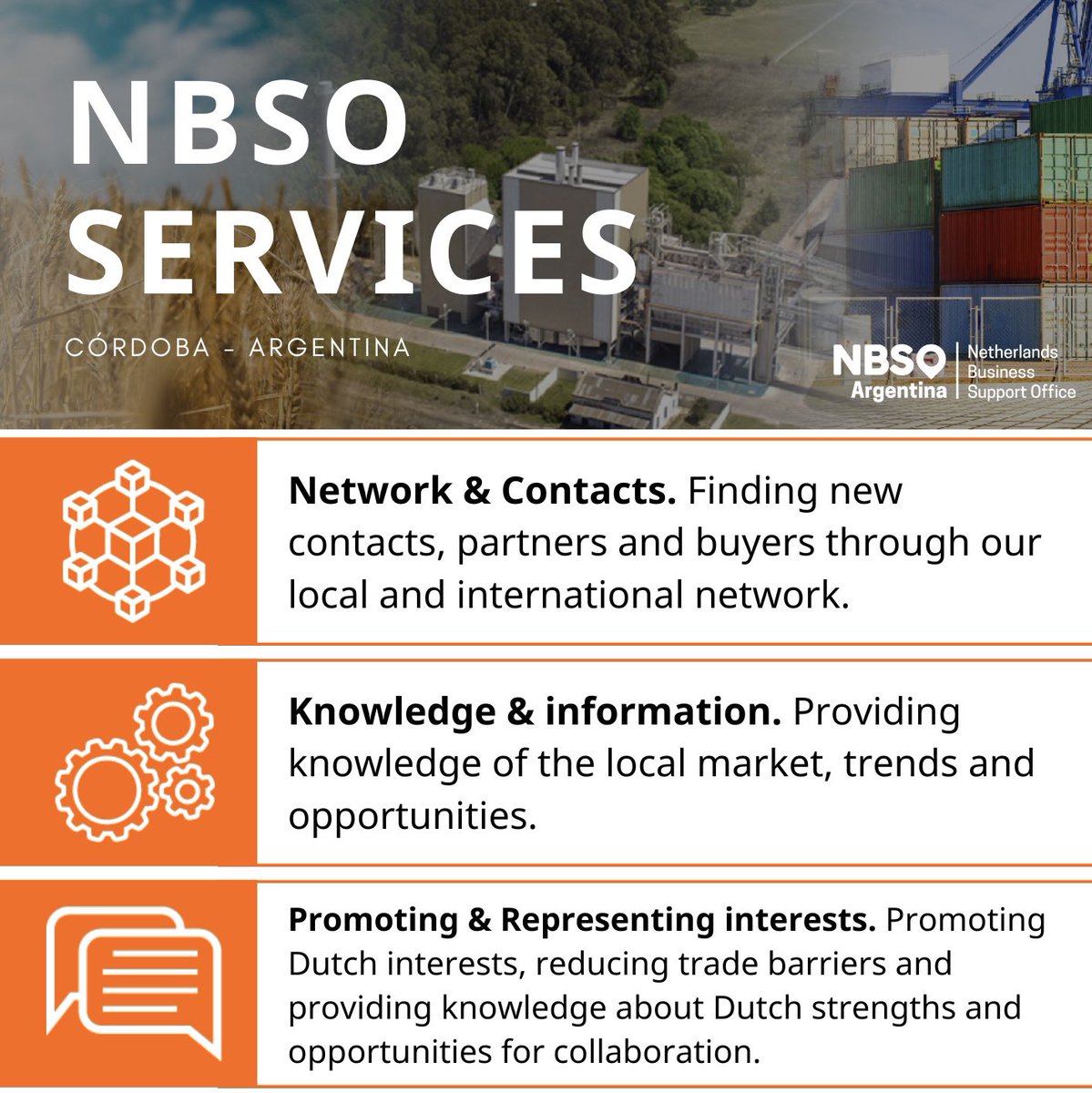 Quick and simple! Find out in less than 1 minute why you should contact #NBSOArgentina if you are a #Dutch 🇳🇱 entrepreneur interested in doing business in #Argentina. 🇦🇷👇🏻 

#BusinessOpportunity #Entrepreneurship #InternationalExpansion #NBSONetwork <a href="/NLinArgentina/">Embajada Países Bajos en Argentina</a> <a href="/NBSOnetwerk/">NBSO netwerk</a>
