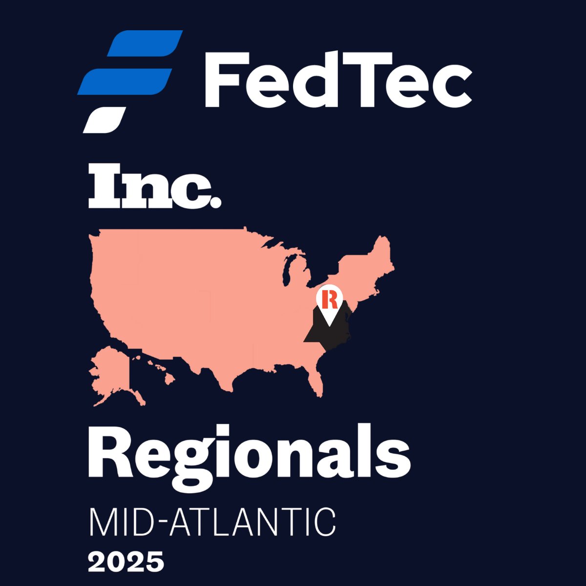 Congratulations to our team, <a href="/FedTec_/">FedTec</a> , which has made the 2025 #IncRegionals list of the fastest-growing companies in the Mid-Atlantic region.
Check out the full list: inc.com/regionals/mid-…