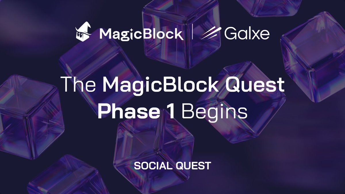 The MagicBlock Quest begins NOW!

Complete tasks, earn ✨, become a proper wizard 🧙‍♂️

This is the first release of a multi-phase campaign, start now: bit.ly/3RjiLyA

Details below 🧵👇