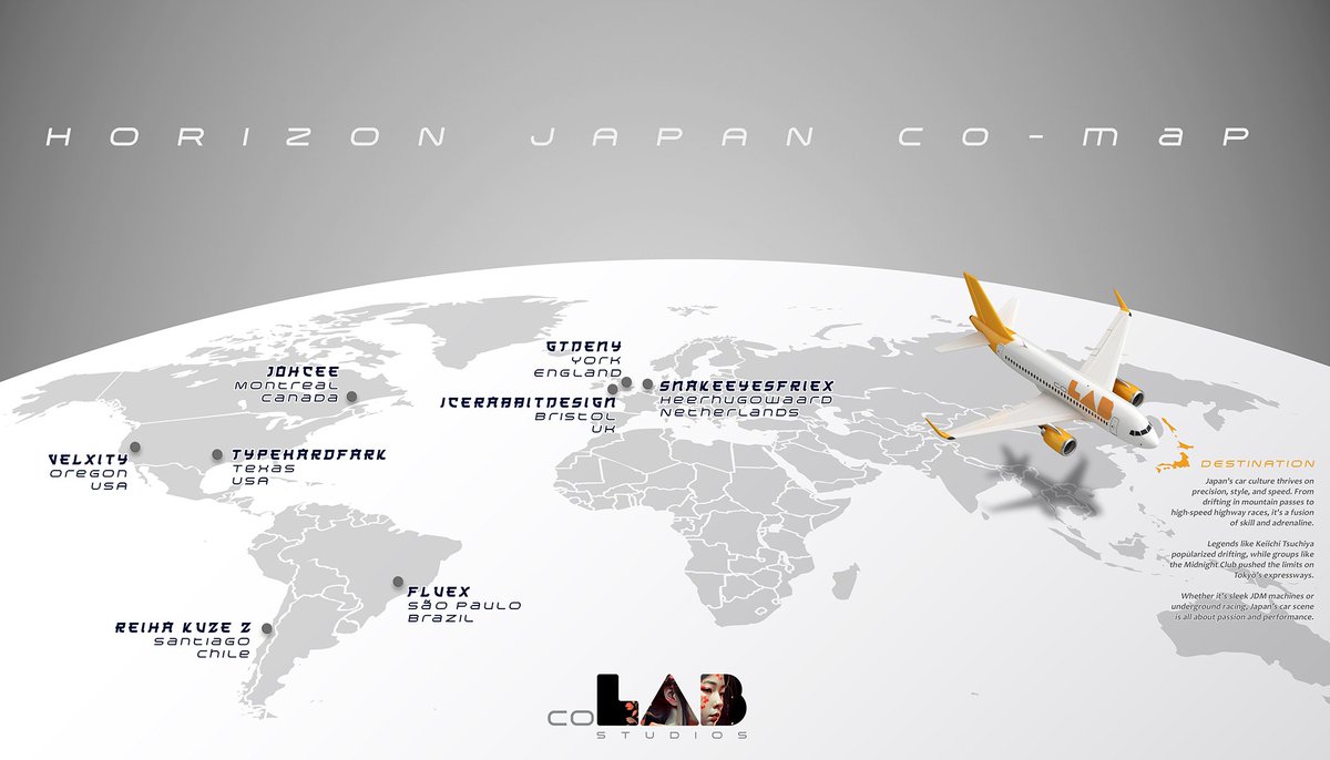 Co-Lab Studios (@colabstudio2025) on Twitter photo Our Horizon Japan Co map
#ForzaHorizon5 <a href="/Reika_Kuze/">Reika Kuze Z </a> <a href="/Fluex_Artworks/">PTG FLUEX</a> <a href="/TypeHardFark/">TypeHardFark</a> <a href="/mesasphere/">Mesasphere</a> <a href="/SEFx/">SnakeEyes Friex</a> <a href="/_JohCee_/">Joh Cee</a> <a href="/GtdenyD/">GTDENY</a> <a href="/Velxity_/">Velxity</a> Our Horizon Japan Co map
#ForzaHorizon5 <a href="/Reika_Kuze/">Reika Kuze Z </a> <a href="/Fluex_Artworks/">PTG FLUEX</a> <a href="/TypeHardFark/">TypeHardFark</a> <a href="/mesasphere/">Mesasphere</a> <a href="/SEFx/">SnakeEyes Friex</a> <a href="/_JohCee_/">Joh Cee</a> <a href="/GtdenyD/">GTDENY</a> <a href="/Velxity_/">Velxity</a>