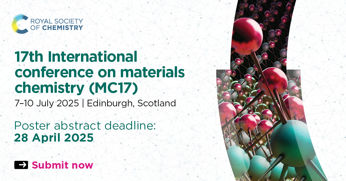 NeRoChem's tweet image. The poster abstract deadline is fast approaching for MC17 in Edinburgh. Don&apos;t miss out! events.rsc.org/rsc/3023/regis…