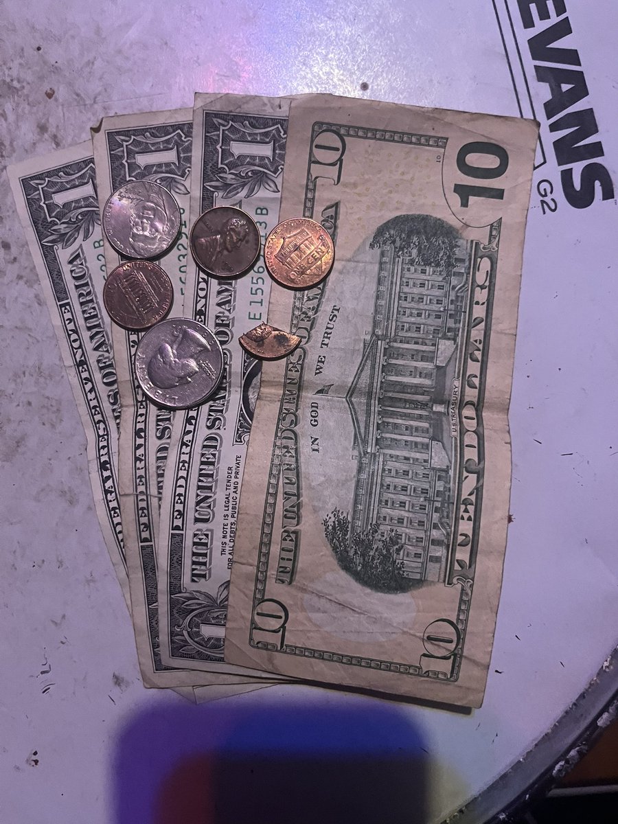 uncle_seaweed's tweet photo. How does your bass player pay his 3-way split of a $40 dollar rehearsal space? With fractional precision. https://t.co/FMGuuv4qqj